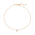 532520 Gargantilha Rommanel choker folheada a ouro fio trabalhado com zircônia coração