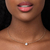532520 Gargantilha Rommanel choker folheada a ouro fio trabalhado com zircônia coração