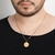 542460 Pingente Rommanel medalha folheado a ouro verso e Jesus