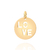 542705 Pingente Rommanel folheado a ouro love vazado