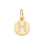 542722 Pingente Rommanel medalha folheado a ouro letra com zircônias - letra H
