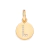 542722 Pingente Rommanel medalha folheado a ouro letra com zircônias - letra L