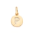 542722 Pingente Rommanel medalha folheado a ouro letra com zircônias - letra P