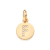 542722 Pingente Rommanel medalha folheado a ouro letra com zircônias - letra F