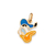 542750 Pingente Rommanel folheado a ouro rosto do pato donald com resina