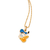 542750 Pingente Rommanel folheado a ouro rosto do pato donald com resina