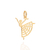 542777 Pingente Rommanel folheado a ouro bailarina vazada
