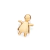 542808 Pingente Rommanel liso folheado a ouro menina de vestido