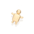 542809 Pingente Rommanel liso folheado a ouro menino