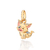 542894 Pingente Rommanel folheado a ouro porco Puá 3d com resina