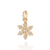 542932 Pingente Rommanel folheado a ouro floco de neve Frozen com zircônias
