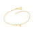551764 Pulseira Rommanel folheada a ouro infinito e zircônia