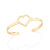 552076 Pulseira Rommanel bracelete folheada a ouro coração vazado