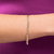 552128 Pulseira Rommanel folheada a ouro elos groumet com riscos 19/20/21/22 cm
