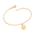 552173 Pulseira Rommanel folheada a ouro elos cadeado e são bento