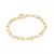 552198 Pulseira Rommanel folheada a ouro elos cadeado abaulados 20 cm