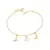 552206 Pulseira Rommanel folheada a ouro elos cadeado com botas e ferradura