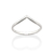 810278 Anel Rommanel skinny de prata liso em formato v