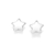 820246 Brinco Rommanel de prata estrela bojuda