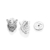 820252 Brinco Rommanel de prata mufasa 3d