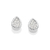 820254 Brinco Rommanel de prata gota com zircônias