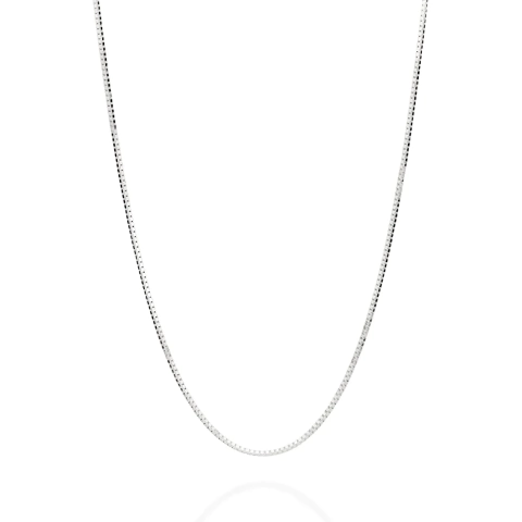 830090 Gargantilha Rommanel de prata fio veneziana 42 cm