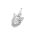 840204 Pingente Rommanel de prata mufasa 3d