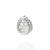 840209 Pingente Rommanel de prata gota com zircônias