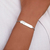 850068 Pulseira para personalizar com nome Rommanel de prata relâmpago McQueen SOB ENCOMENDA