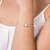 850069 Pulseira Rommanel de prata corrente e coração para berloques 18 cm