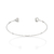 850072 Pulseira Rommanel bracelete de prata corações com zircônias