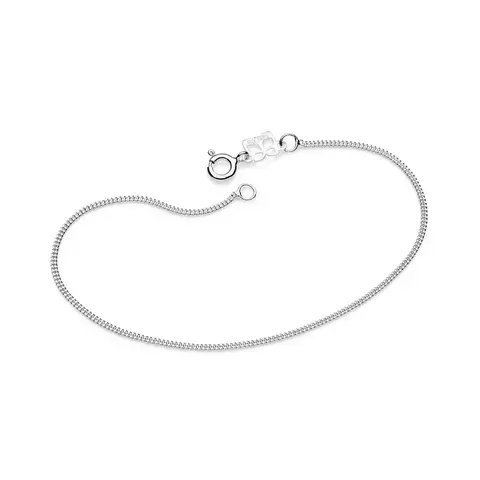 850107 Pulseira Rommanel de prata corrente groumet 17/18 cm