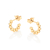 526963 Brinco Rommanel folheado a ouro meia argola gotas