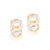 520774 Brinco Rommanel folheado a ouro com aplicação de rhodium