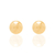 520797 Brinco Rommanel folheado a ouro bola