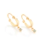 523201 Brinco Rommanel folheado a ouro argola com cristal