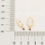 Imagem do 523201 Brinco Rommanel folheado a ouro argola com cristal