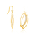 523526 Brinco Rommanel folheado a ouro com cristais