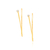 523954 Brinco Rommanel folheado a ouro com cristal