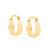 524032 Brinco Rommanel folheado a ouro argola
