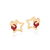 524522 Brinco Rommanel folheado a ouro estrela com cristal