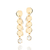 524647 Brinco Rommanel folheado a ouro com cristal