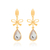 524714 Brinco Rommanel folheado a ouro com cristal