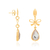 524714 Brinco Rommanel folheado a ouro com cristal