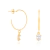 526072 Brinco folheado a ouro meia argola - comprar online