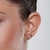 526423 Kit brincos Rommanel formado por flores folheados a ouro