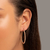 526489 Brinco Rommanel meia argola bolinhas folheado a ouro