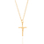 540003 Pingente Rommanel folheado a ouro cruz com cristo