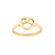 513329 Anel Rommanel skinny ring folheado a ouro coração infinito