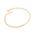 551699 Pulseira Rommanel folheada a ouro elos ovais com zircônias